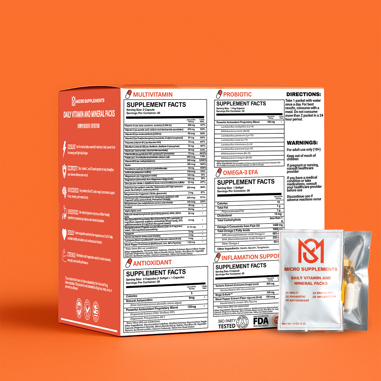MicroSupplements - Comprehensive Daily Vitamin Packs - Daily Vitamin Box